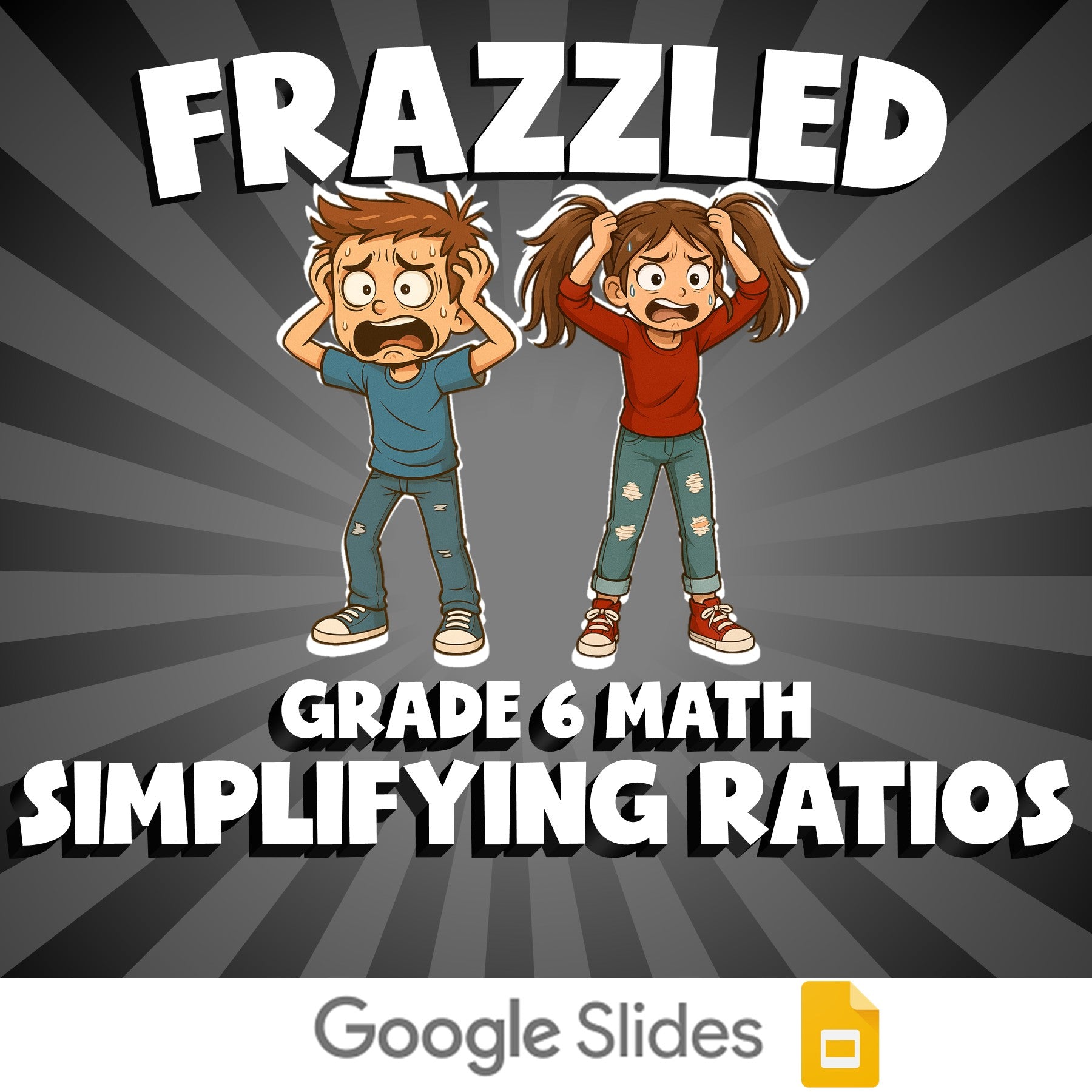 Simplifying Ratios FRAZZLED Math Game - No Prep Grade 6 Review Activity