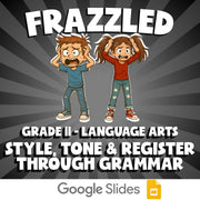 Style, Tone & Register Through Grammar FRAZZLED ELA Game - No Prep Grade 11