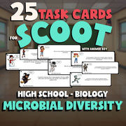 Microbial Diversity SCOOT TASK CARDS Science Game - No Prep Biology Review