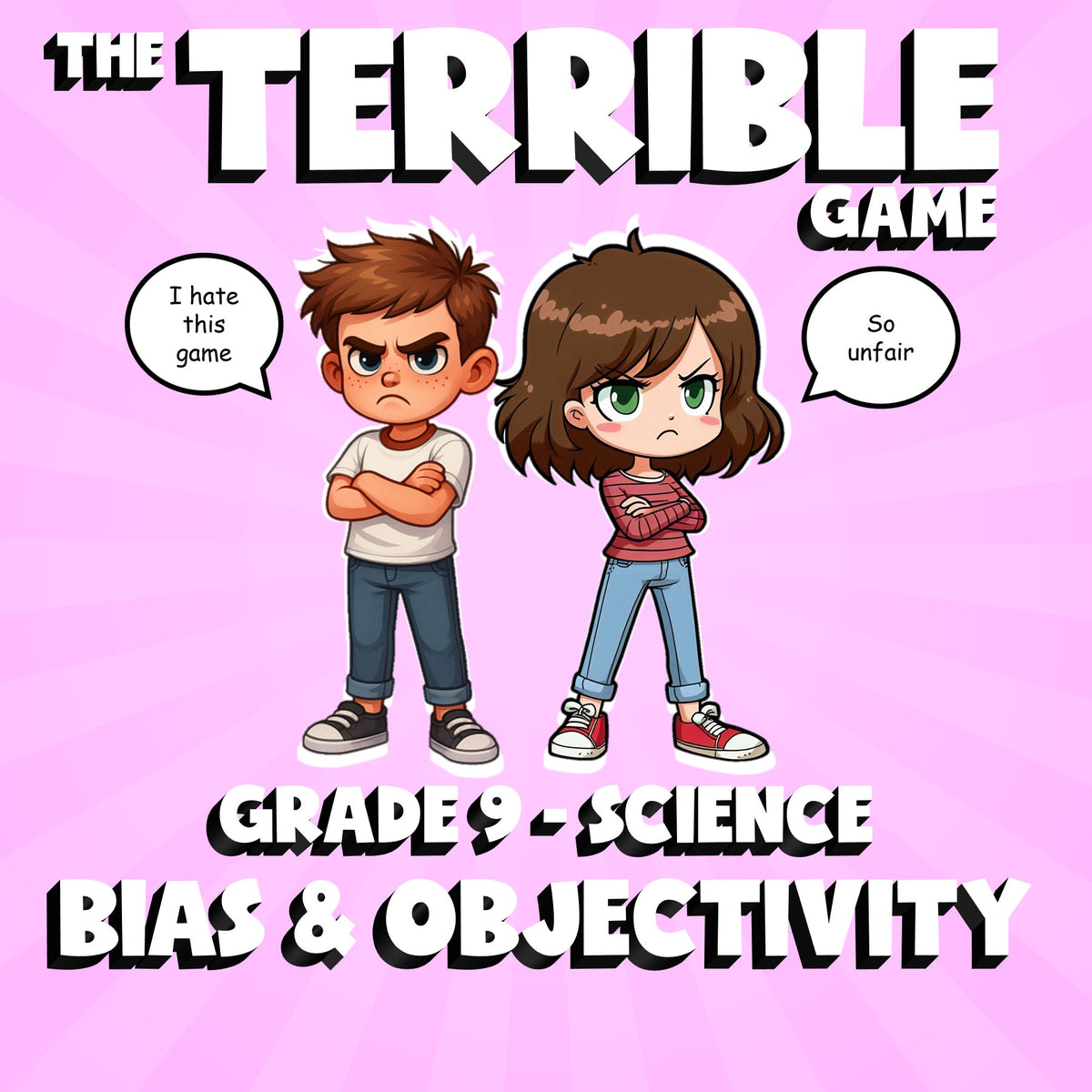 Bias & Objectivity THE TERRIBLE GAME - No Prep Grade 9 Science Review Activity