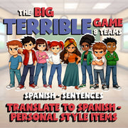 Translate to Spanish - Personal Style Items BIG TERRIBLE GAME - Spanish Exercise