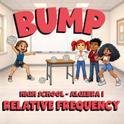 Relative Frequency BUMP Math Game - No Prep Algebra 1 Review Activity