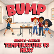 Temperature vs Heat BUMP Science Game - No Prep Grade 8 Review Activity