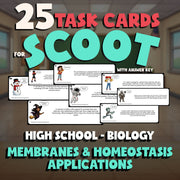Membranes & Homeostasis Applications SCOOT TASK CARDS Science Game - Biology