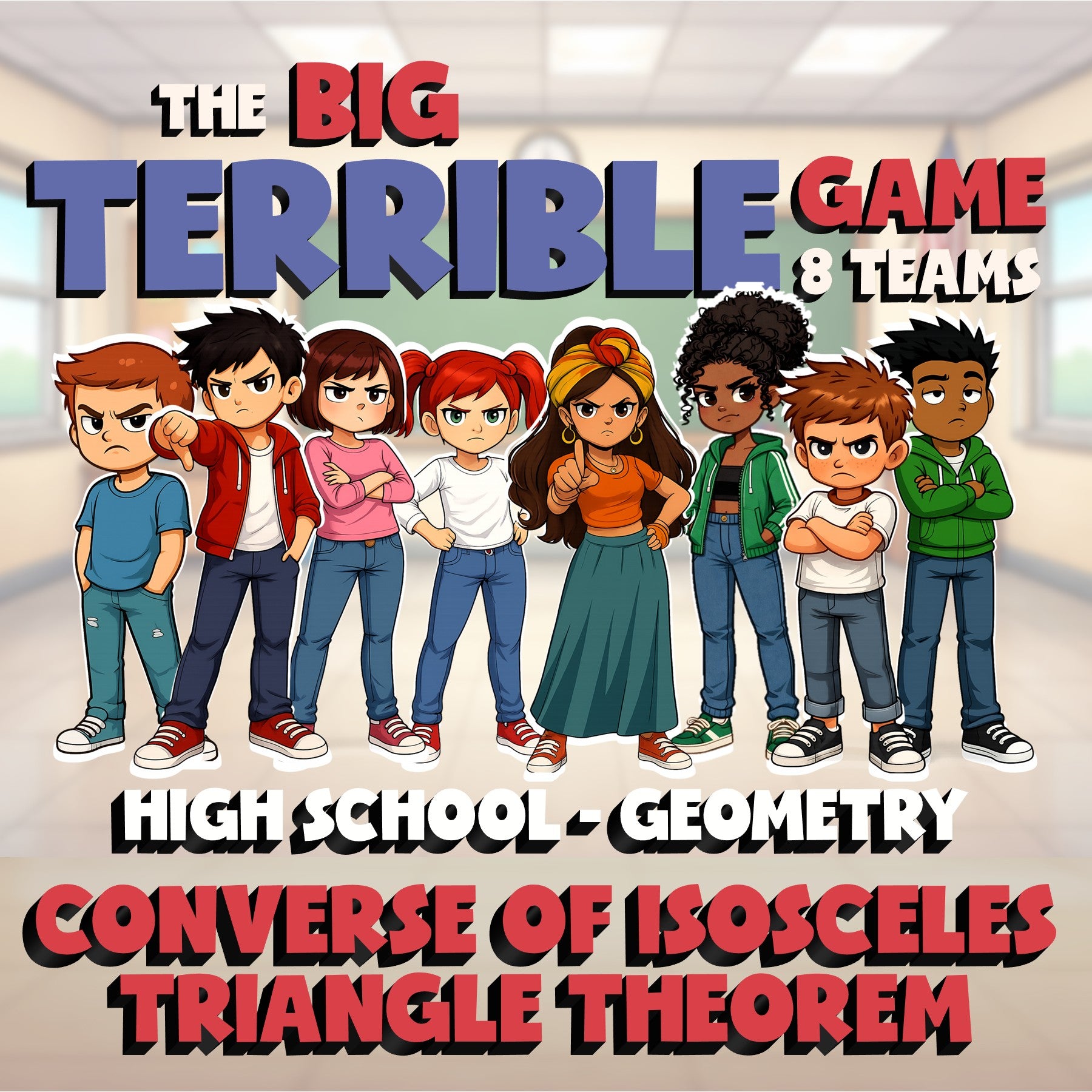 Converse of Isosceles Triangle Theorem BIG TERRIBLE GAME - Geometry Math Review