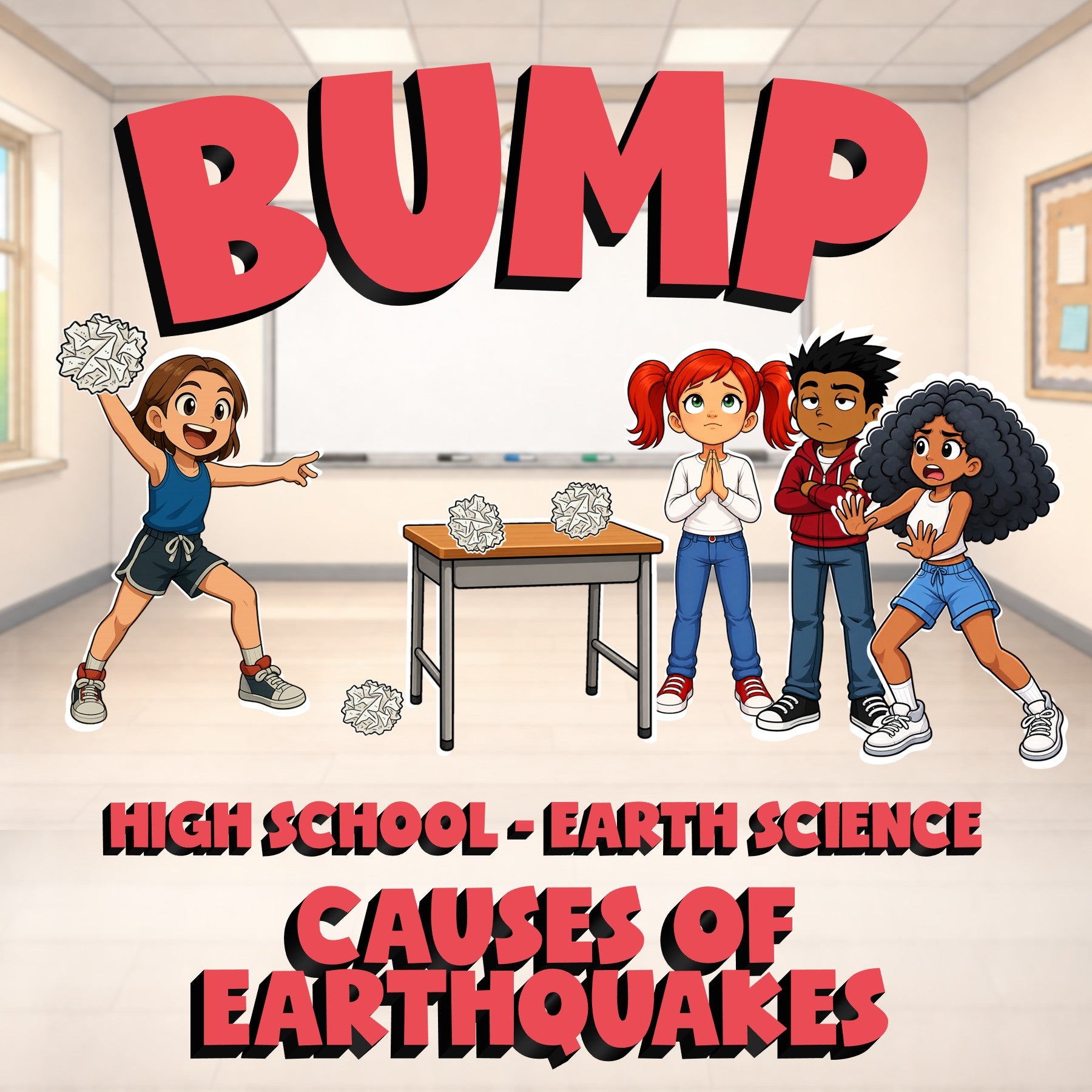 Causes of Earthquakes BUMP Game - No Prep Earth Science Review Activity