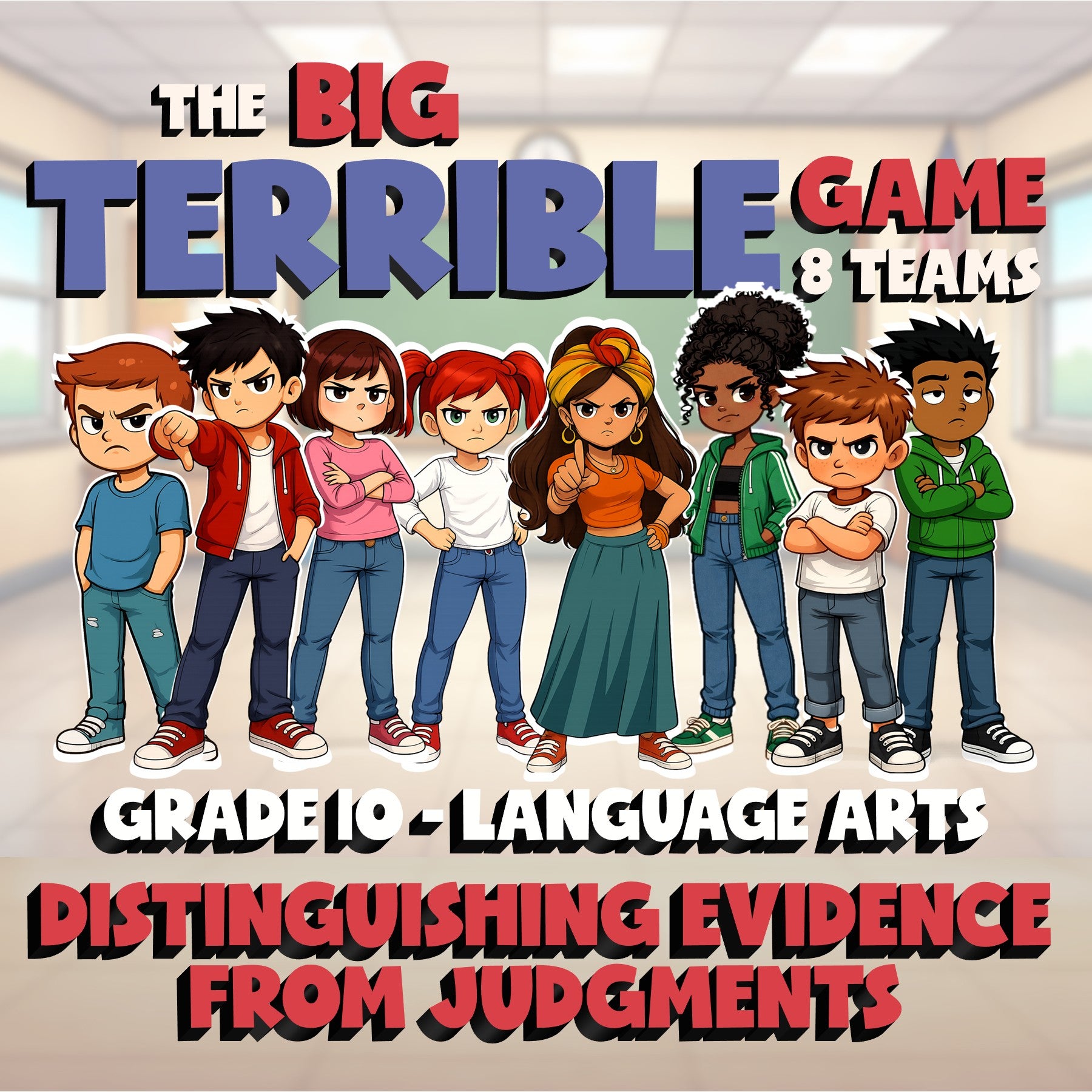 Distinguishing Evidence from Judgments BIG TERRIBLE GAME - Grade 10 ELA Review
