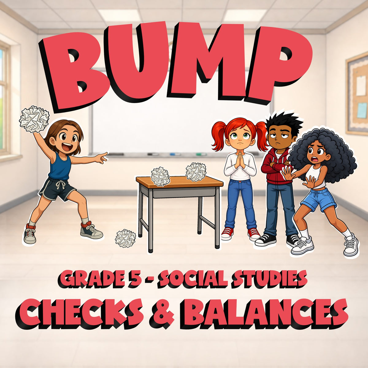 Checks & Balances BUMP Socials Game - No Prep Grade 5 Review Activity