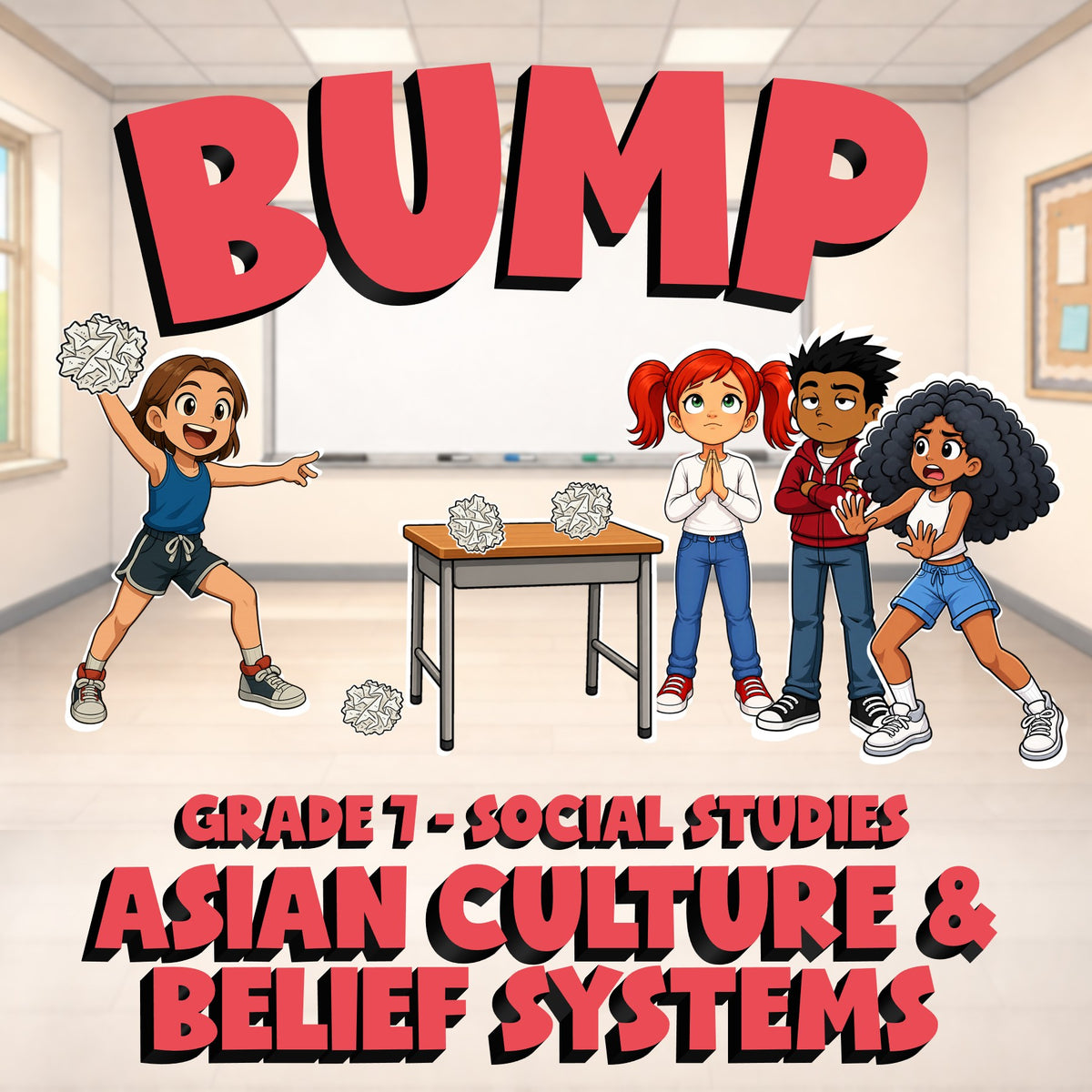 Asian Culture & Belief Systems BUMP Socials Game - No Prep Grade 7 Review