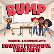 Evaluate Purposeful Tense Shifts BUMP ELA Game - No Prep Grade 11 Review