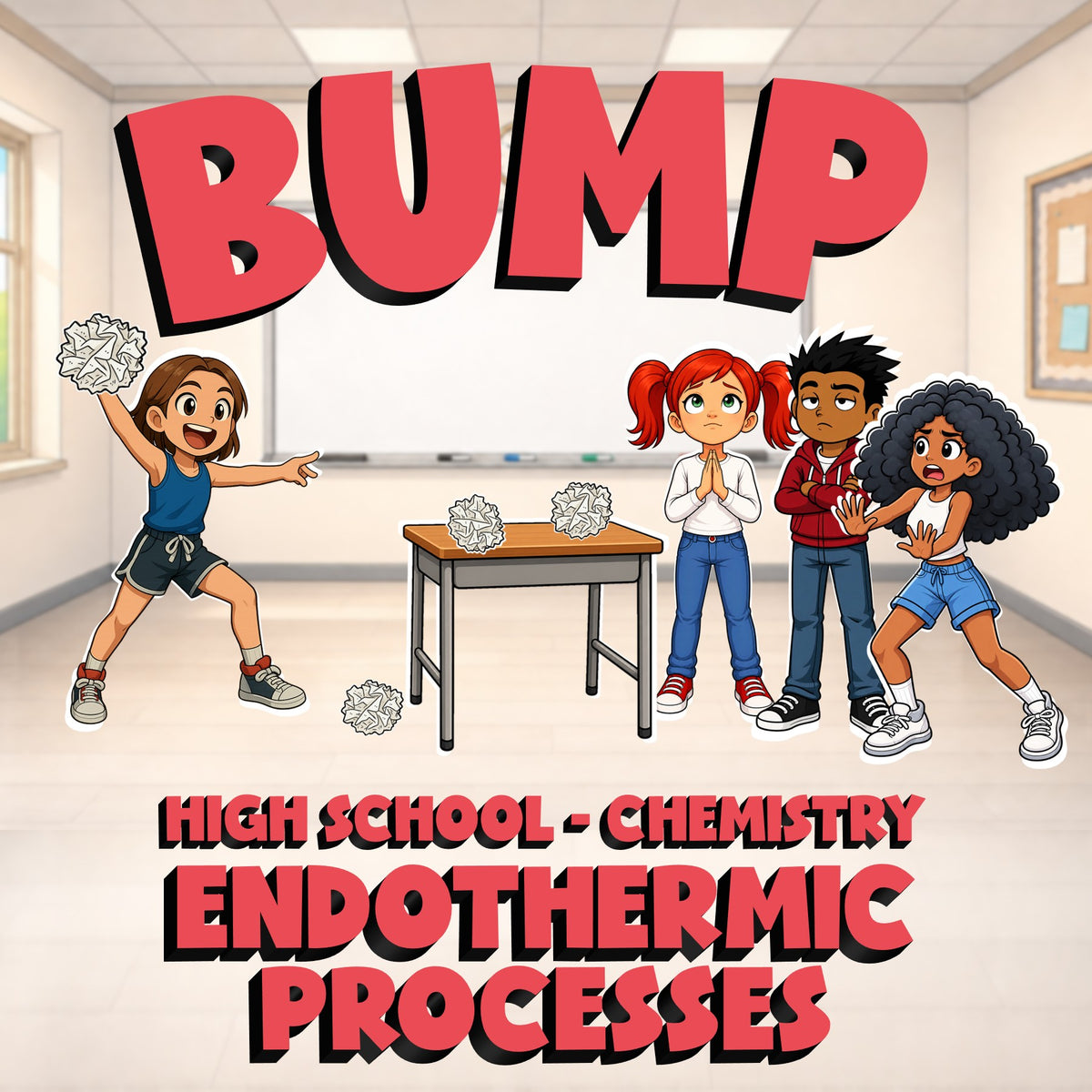 Endothermic Processes BUMP Science Game - No Prep Chemistry Review Activity