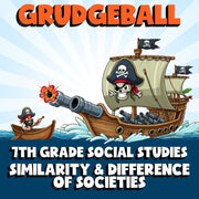 Similarity & Difference of Societies GRUDGEBALL Socials Game - No Prep Grade 7