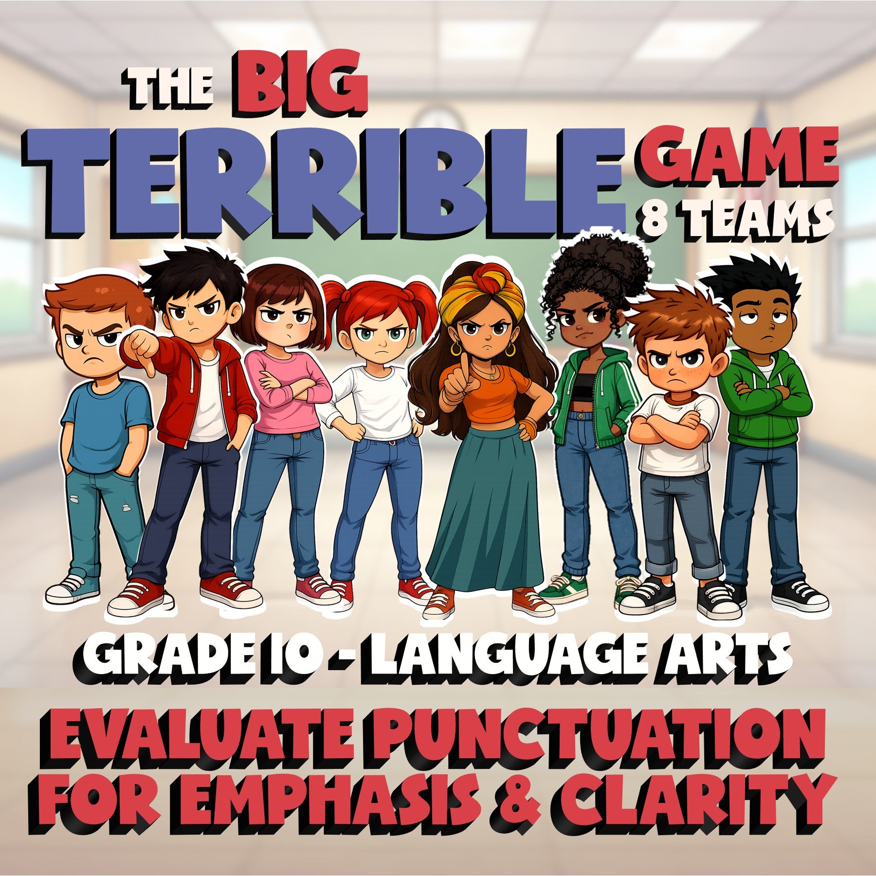 Evaluate Punctuation for Emphasis & Clarity BIG TERRIBLE GAME - Grade 10 ELA