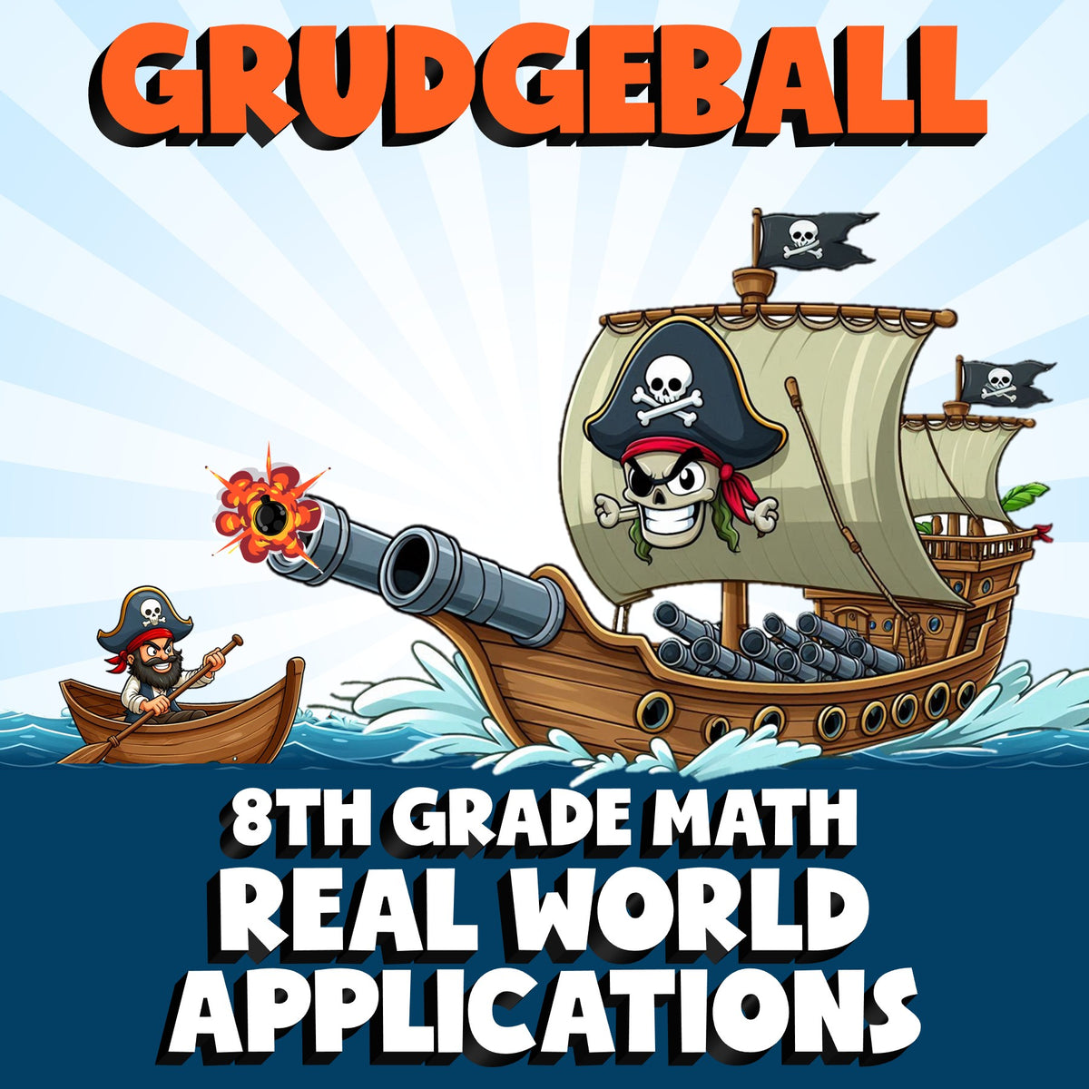 Real World Applications GRUDGEBALL Math Game - No Prep Grade 8 Review Activity