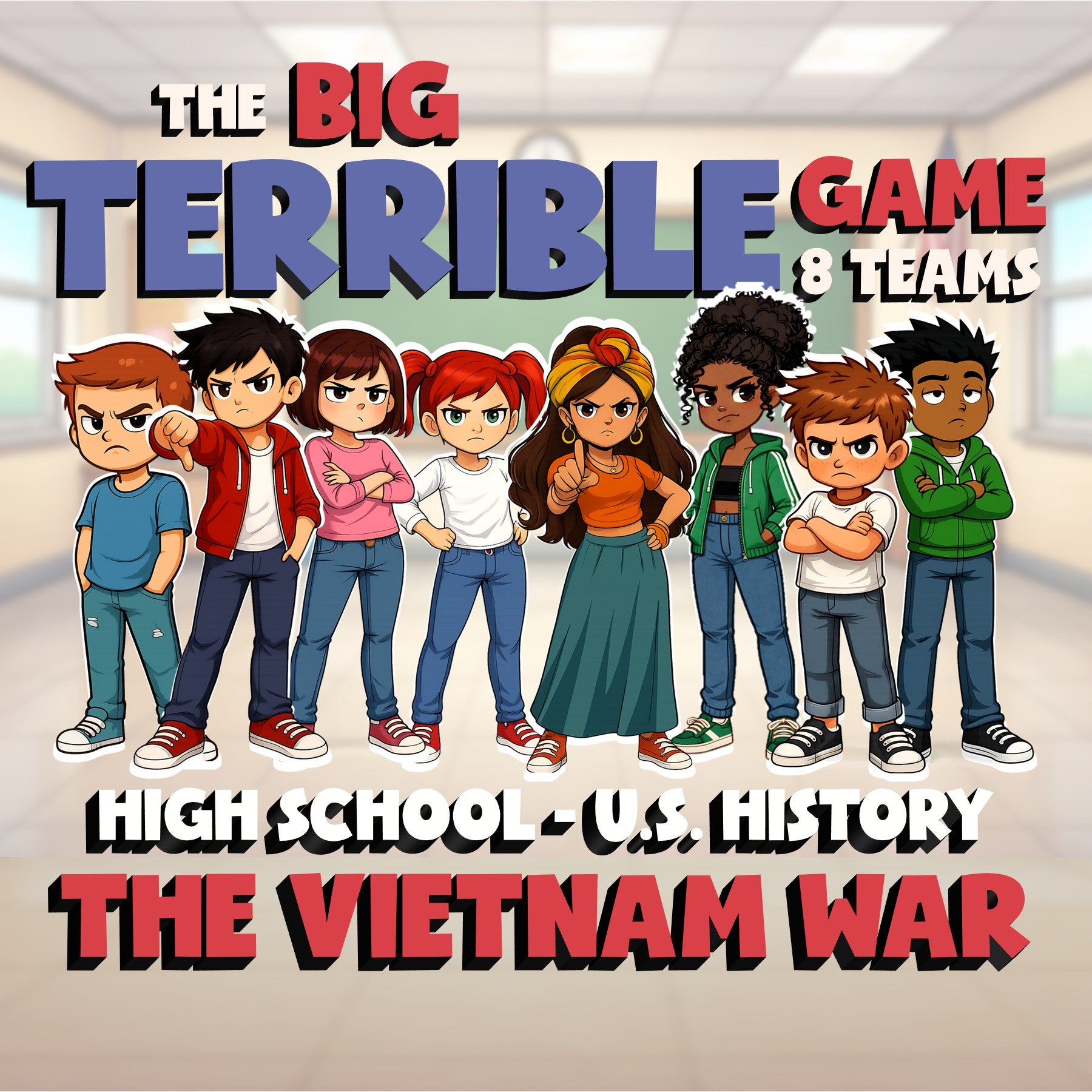 The Vietnam War BIG TERRIBLE GAME - No Prep U.S. History Review Activity