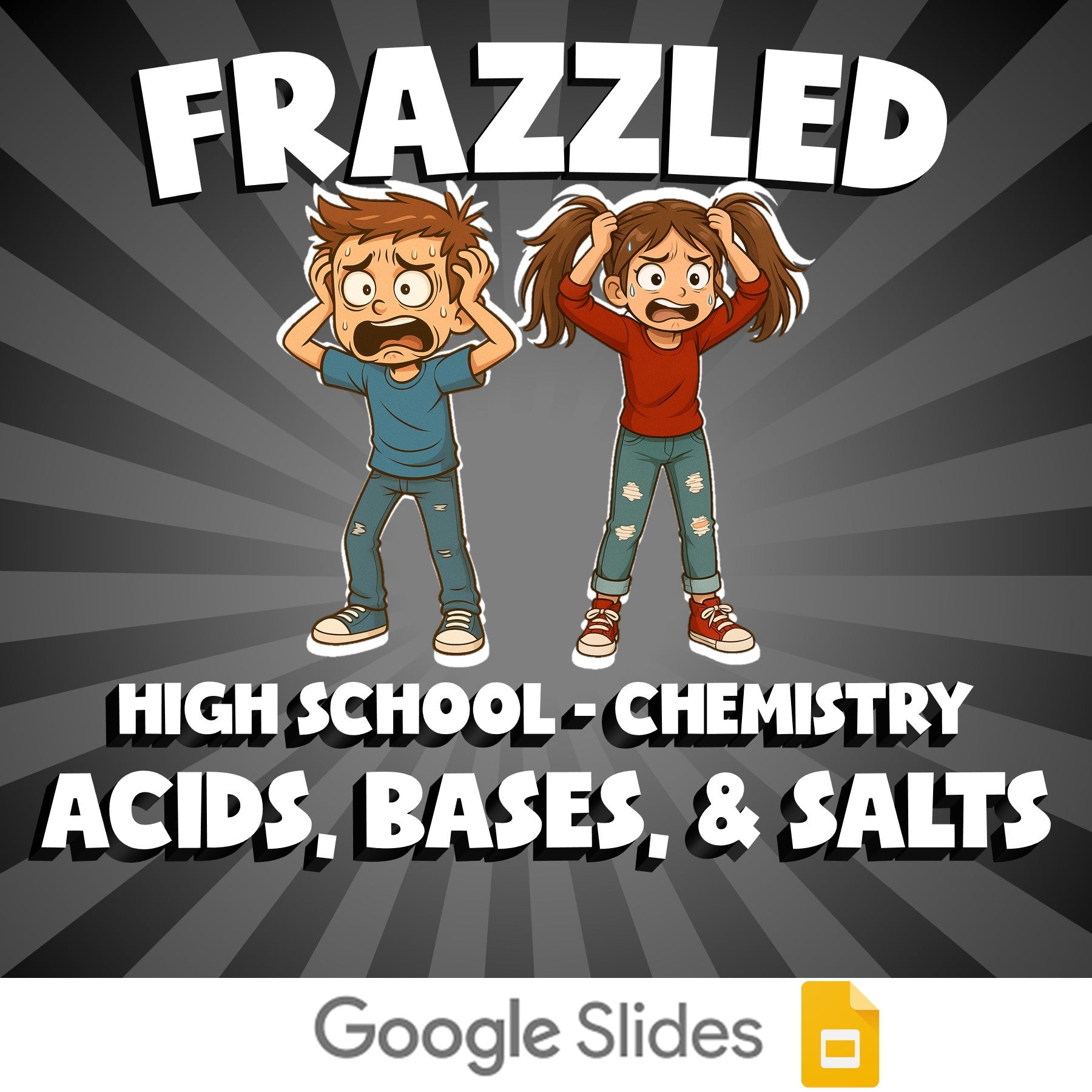 Acids, Bases, & Salts FRAZZLED Science Game - No Prep Chemistry Review Activity