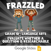 Evaluate Whether a Question Is Researchable FRAZZLED ELA Game - No Prep Grade 10