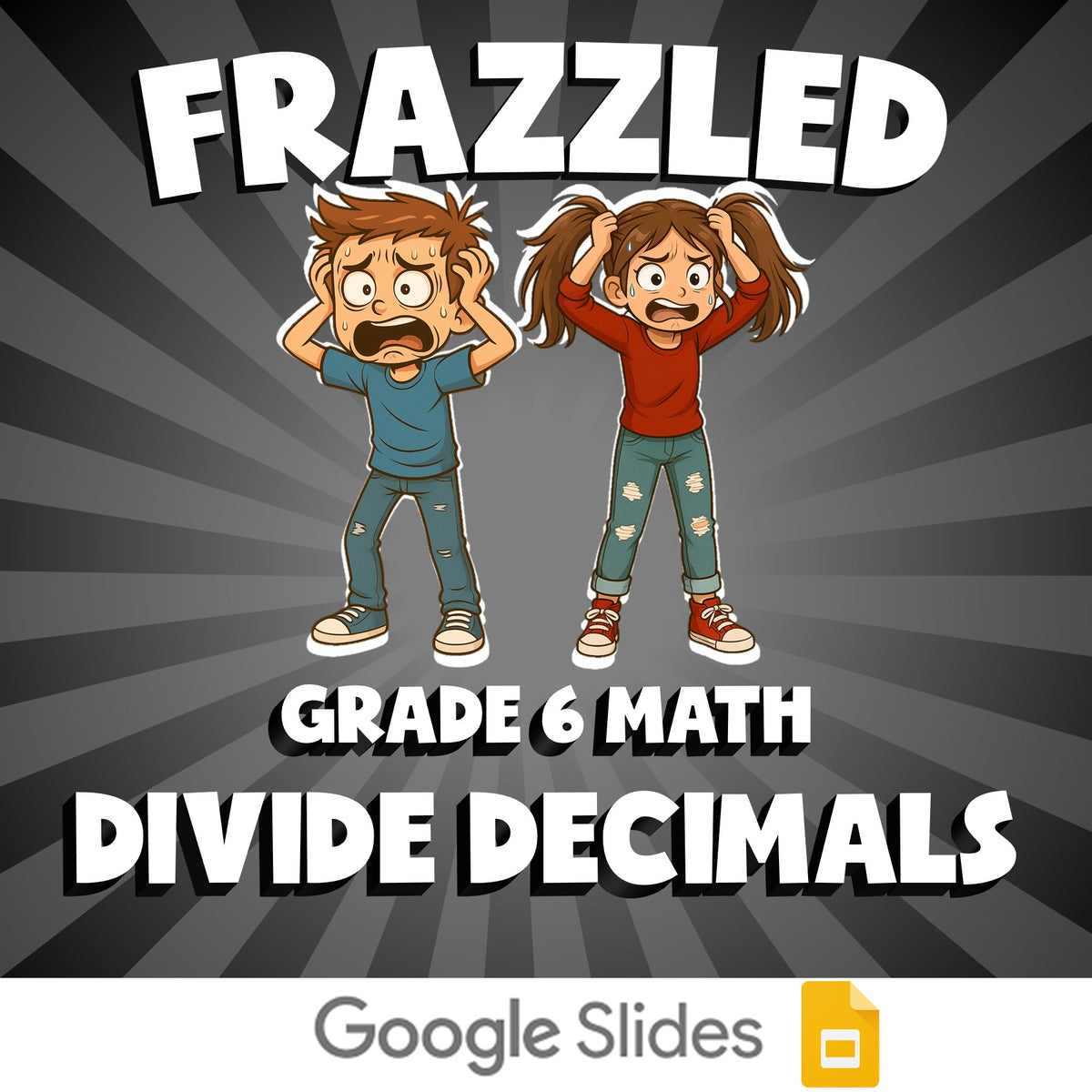 Divide Decimals FRAZZLED Math Game - No Prep Grade 6 Review Activity