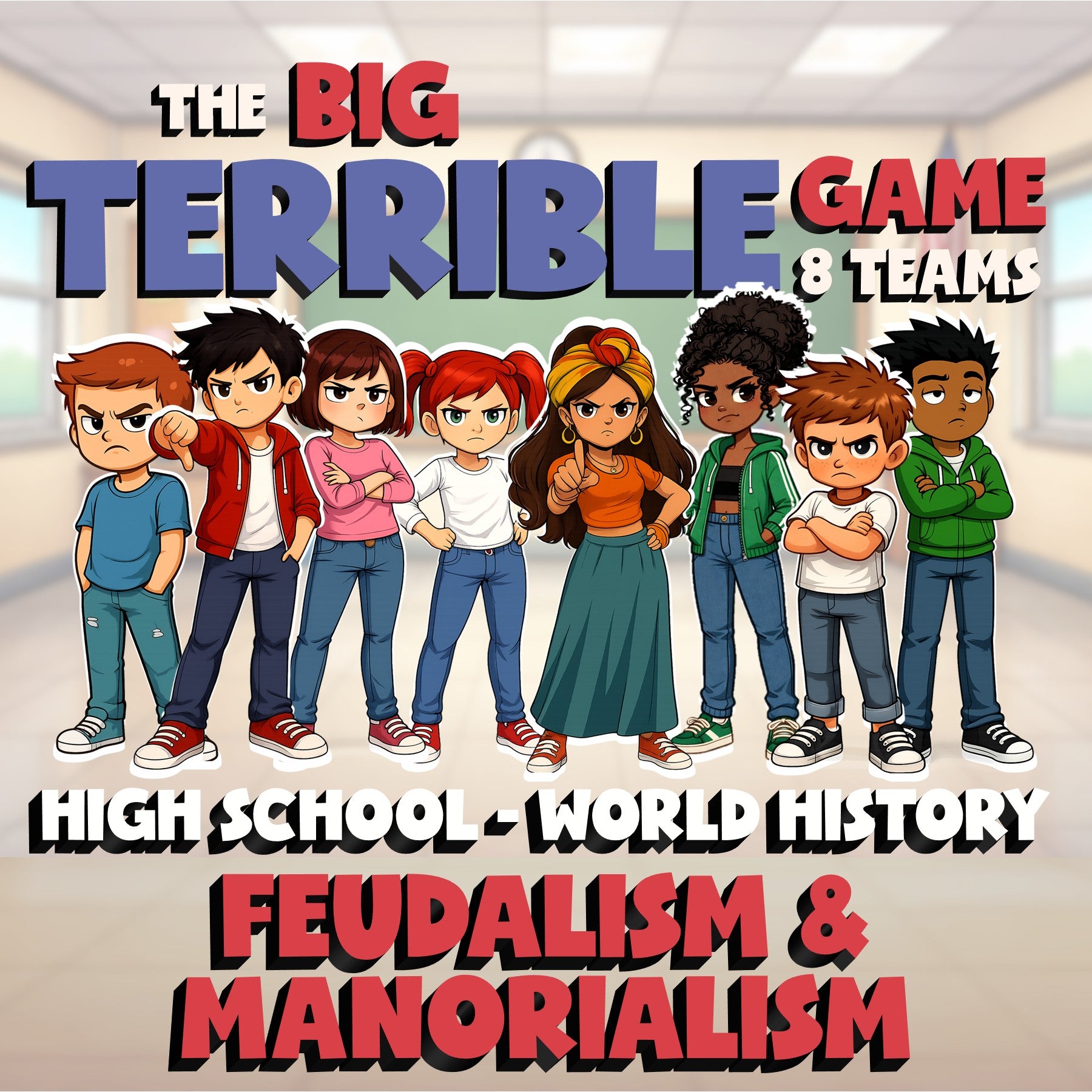 Feudalism & Manorialism BIG TERRIBLE GAME - No Prep World History Review