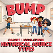 Historical Source Types BUMP Socials Game - No Prep Grade 5 Review Activity