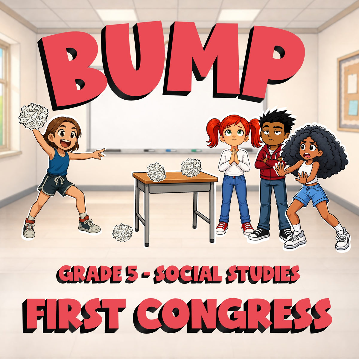 First Congress BUMP Socials Game - No Prep Grade 5 Review Activity