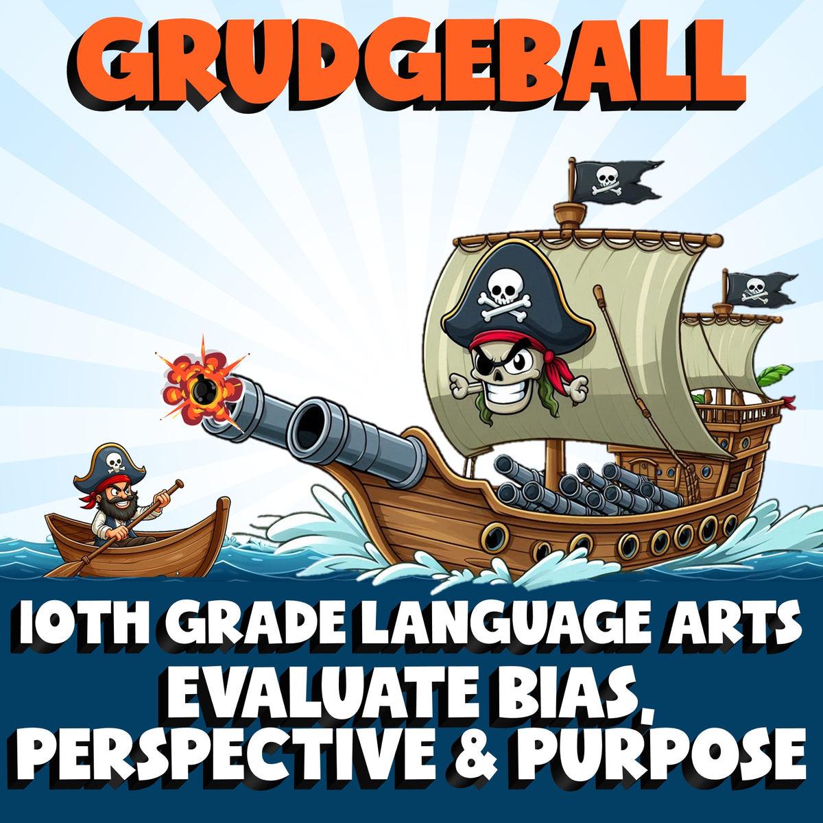 Evaluate Bias, Perspective & Purpose GRUDGEBALL ELA Game - No Prep Grade 10