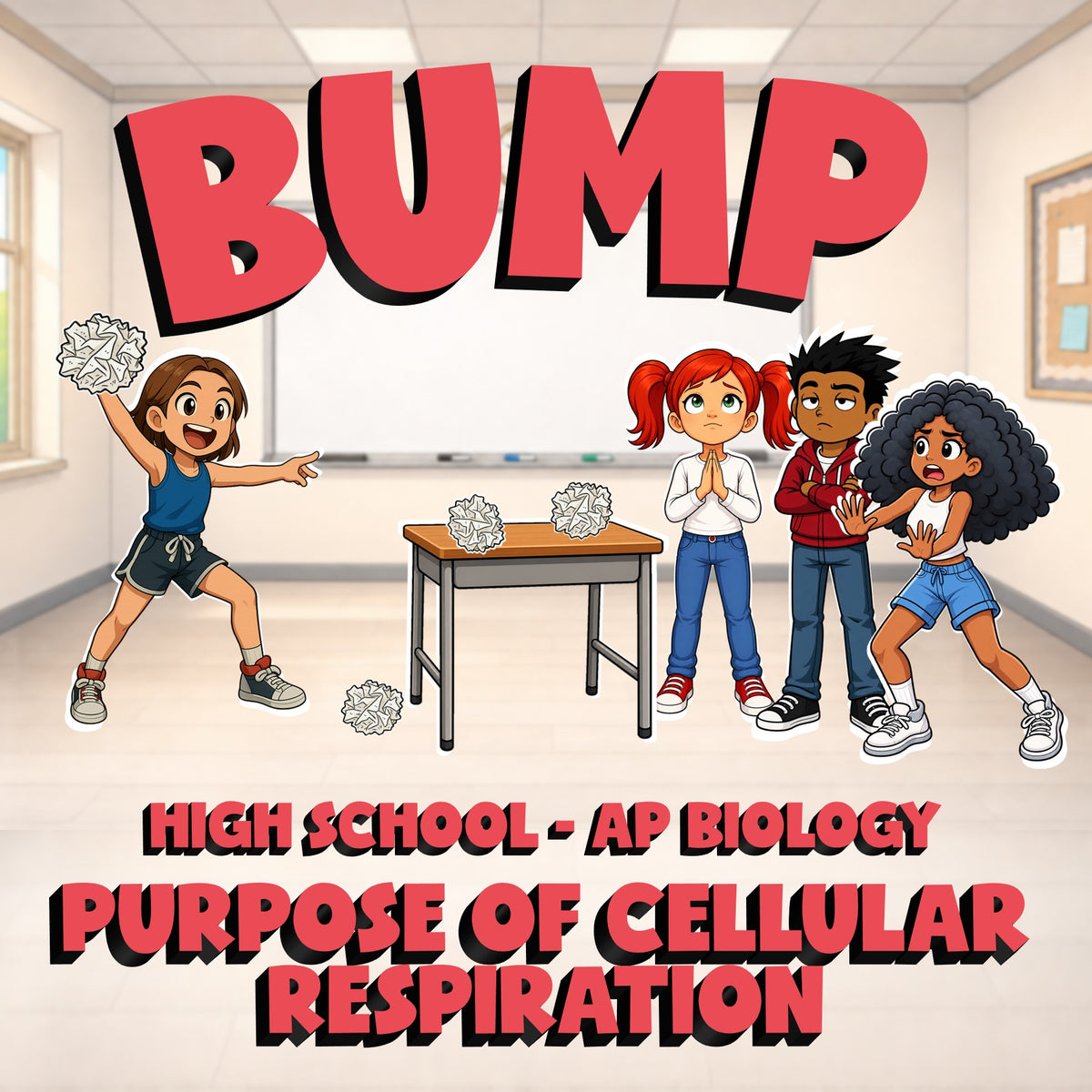 Purpose of Cellular Respiration BUMP Science Game - No Prep AP Biology Review