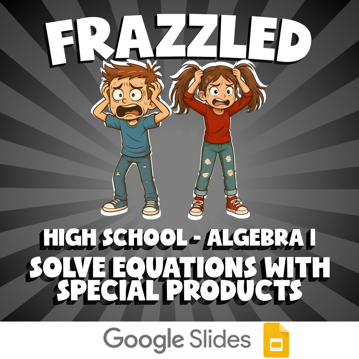 Solve Equations with Special Products FRAZZLED Math Game - No Prep Algebra 1