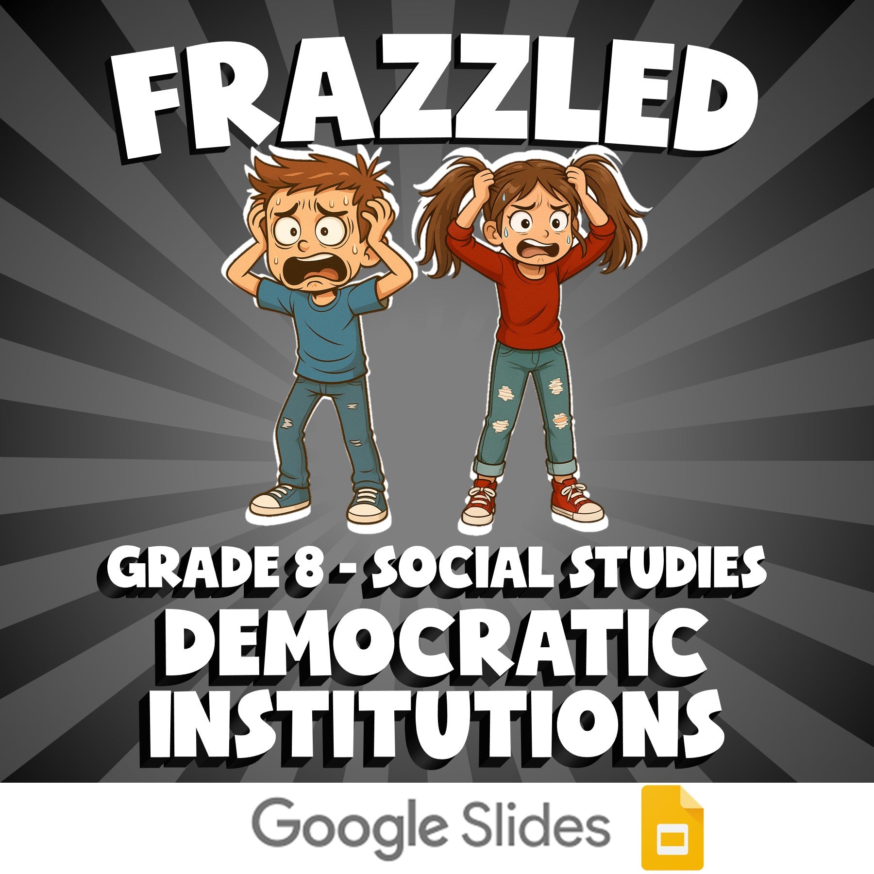 Democratic Institutions FRAZZLED Socials Game - No Prep Grade 8 Review Activity