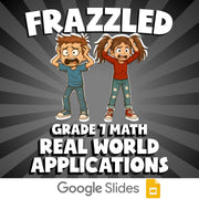 Real World Applications FRAZZLED Math Game - No Prep Grade 7 Review Activity