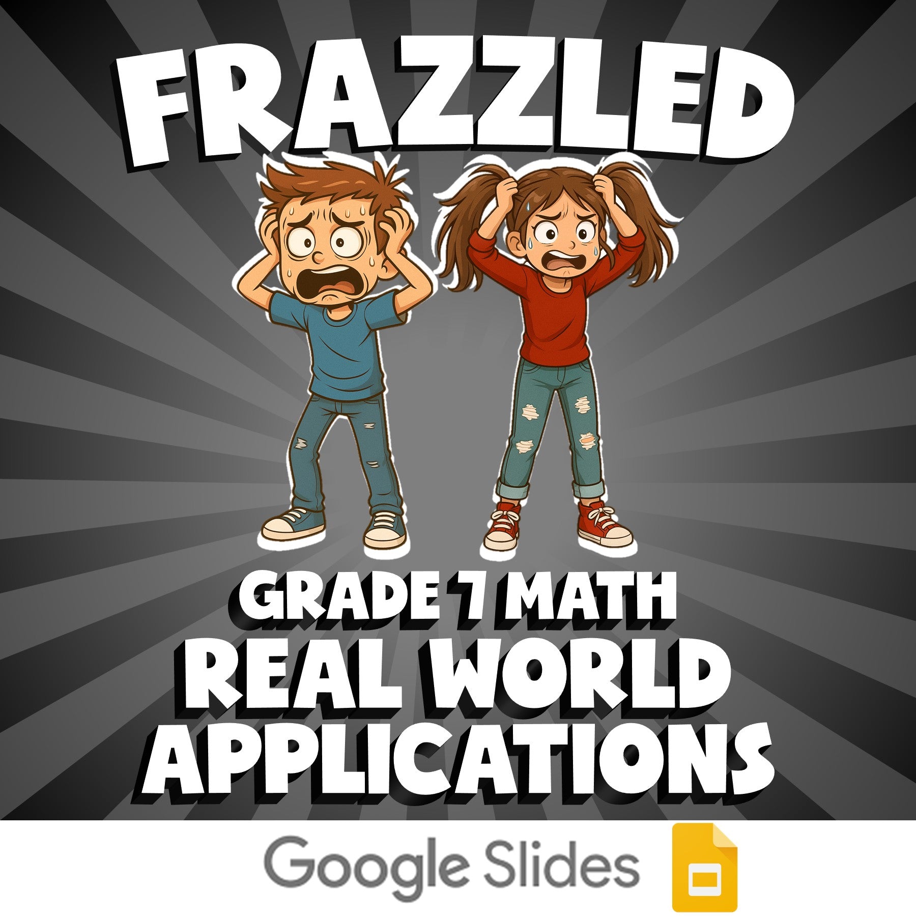 Real World Applications FRAZZLED Math Game - No Prep Grade 7 Review Activity