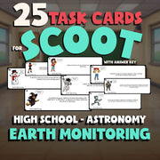 Earth Monitoring SCOOT TASK CARDS Science Game - No Prep Astronomy Review