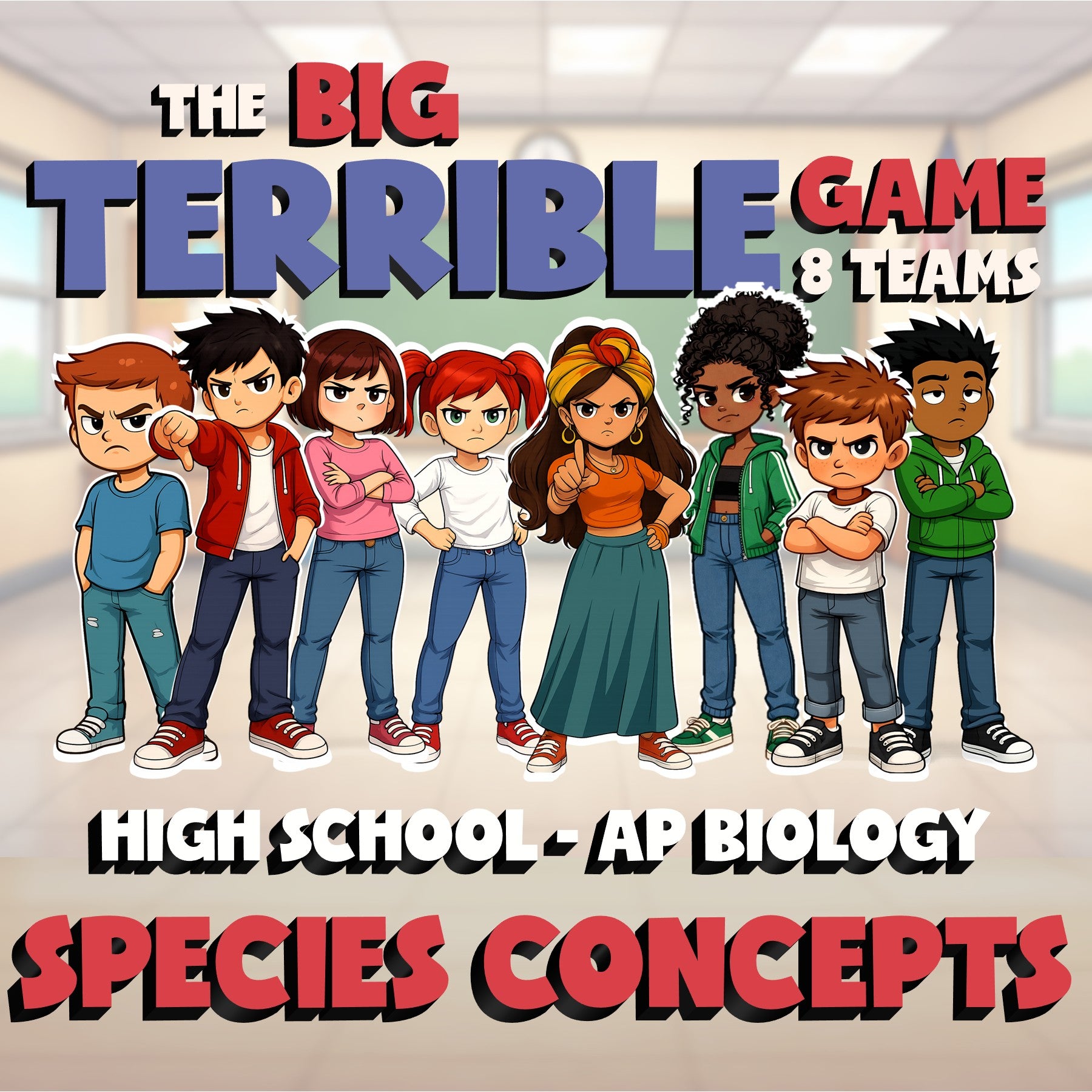 Species Concepts BIG TERRIBLE GAME - No Prep AP Biology Science Review Activity