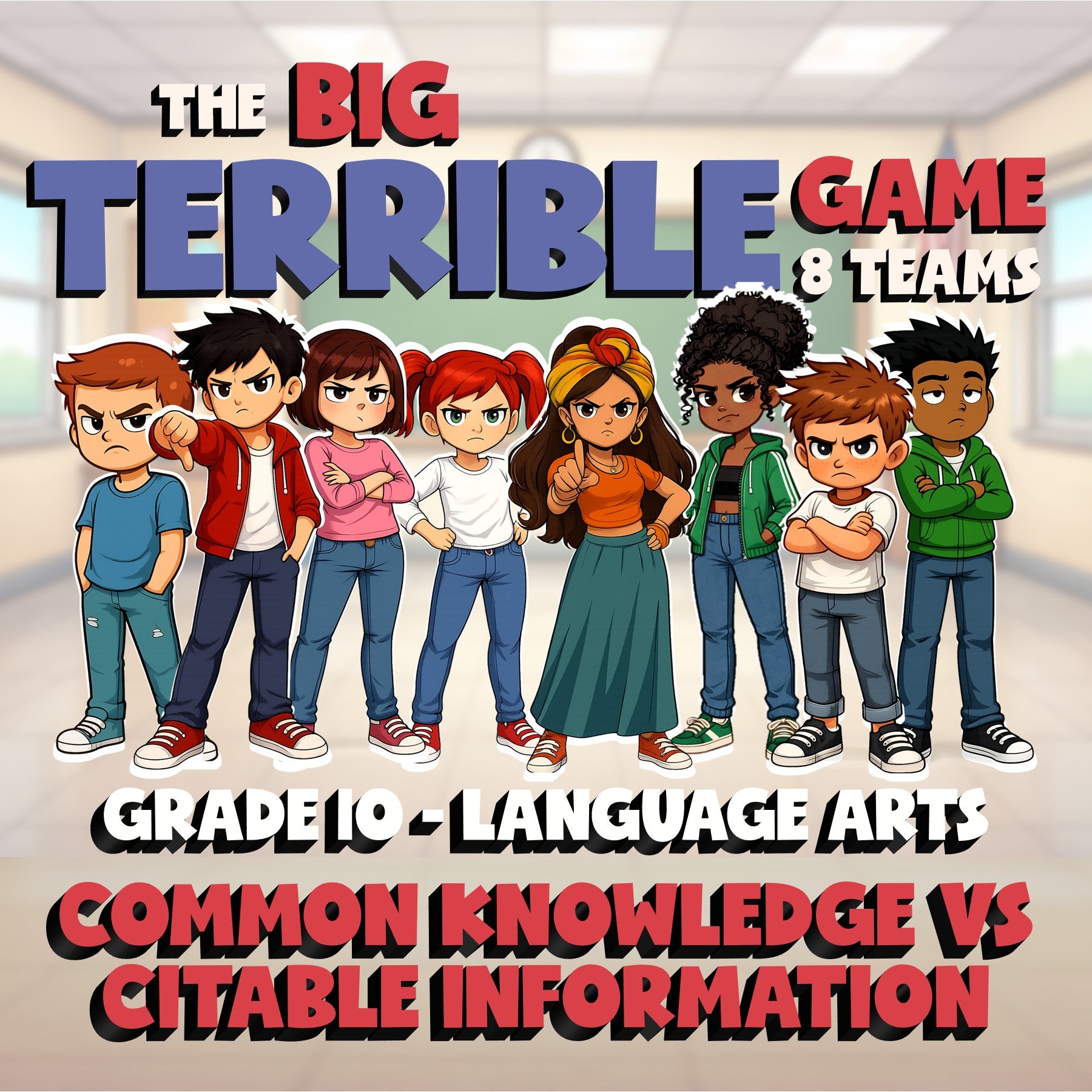 Common Knowledge vs Citable Information BIG TERRIBLE GAME - Grade 10 ELA Review