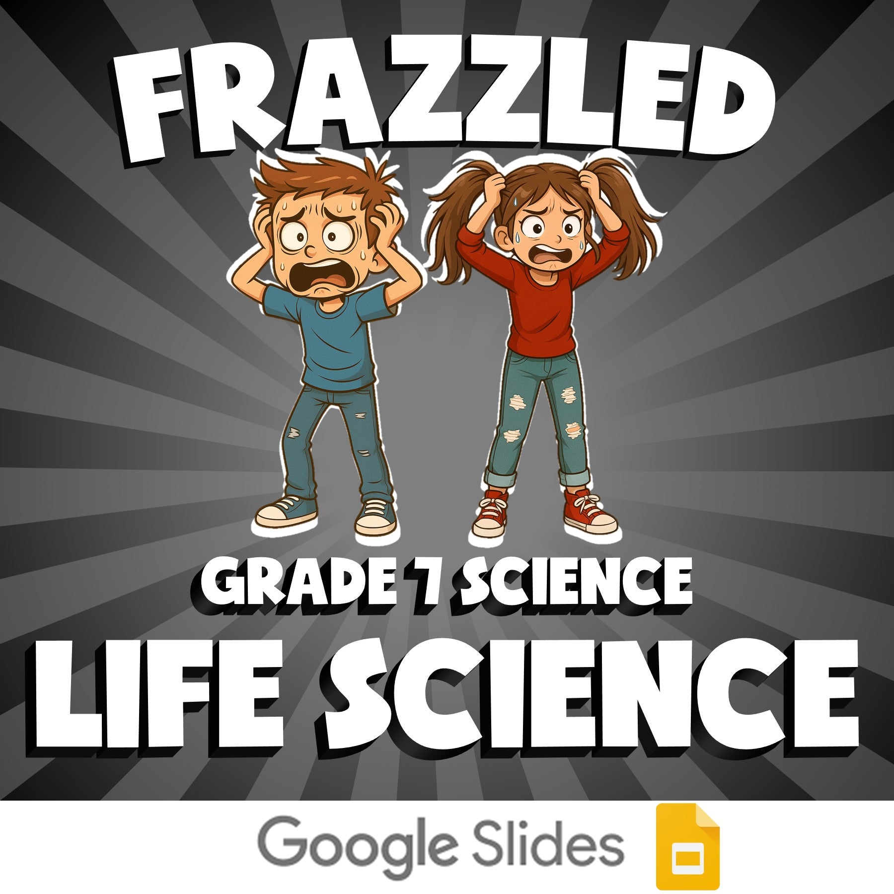 Life Science FRAZZLED Science Game - No Prep Grade 7 Review Activity