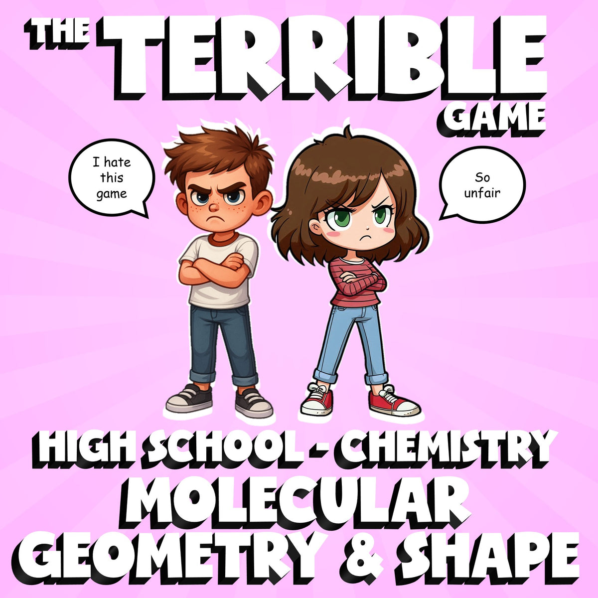 Molecular Geometry & Shape THE TERRIBLE GAME - No Prep Chemistry Science Review