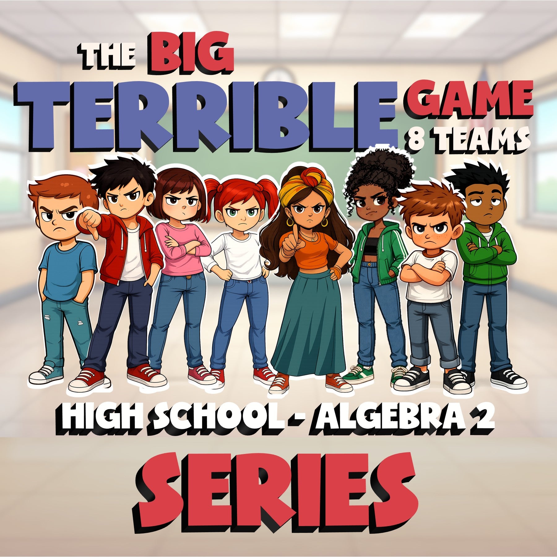 Series BIG TERRIBLE GAME - No Prep Algebra 2 Math Review Activity