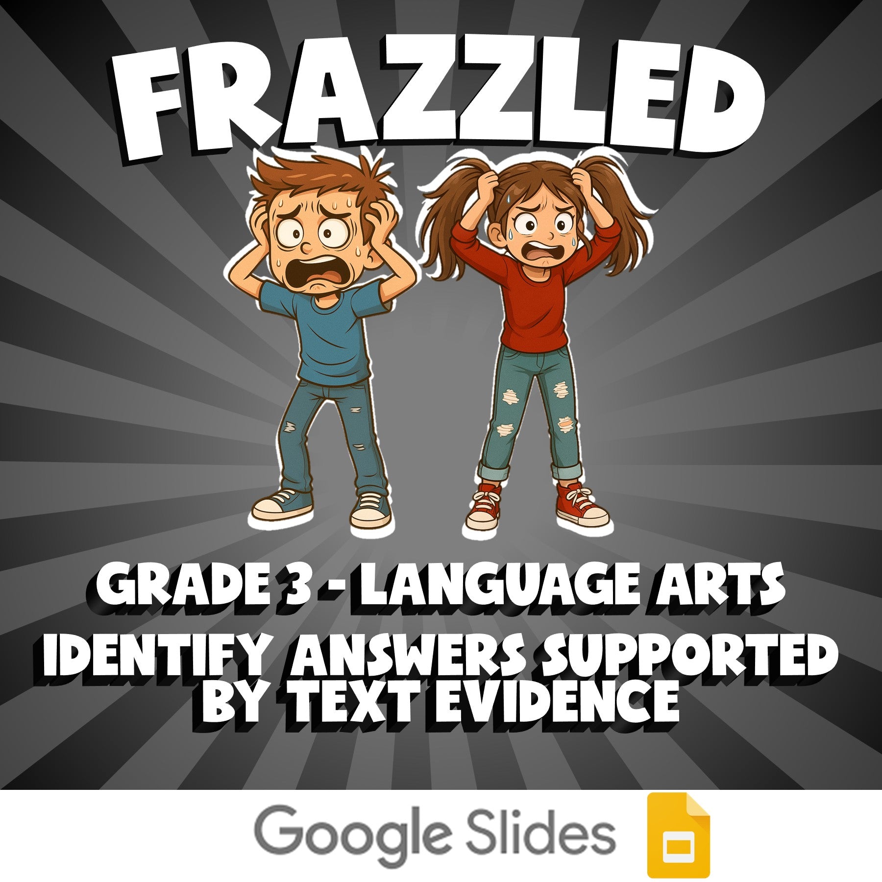 Identify Answers Supported by Text Evidence FRAZZLED ELA Game - No Prep Grade 3