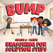 Reasoning for Solution Steps BUMP Math Game - No Prep Grade 6 Review Activity