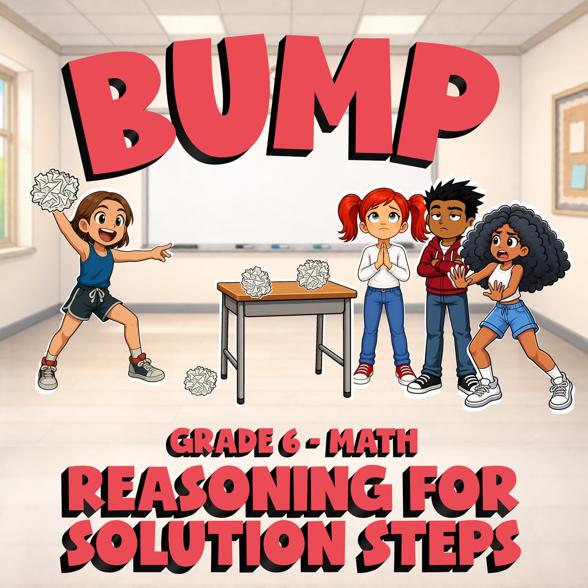 Reasoning for Solution Steps BUMP Math Game - No Prep Grade 6 Review Activity
