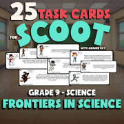 Frontiers in Science SCOOT TASK CARDS Science Game - No Prep Grade 9 Review
