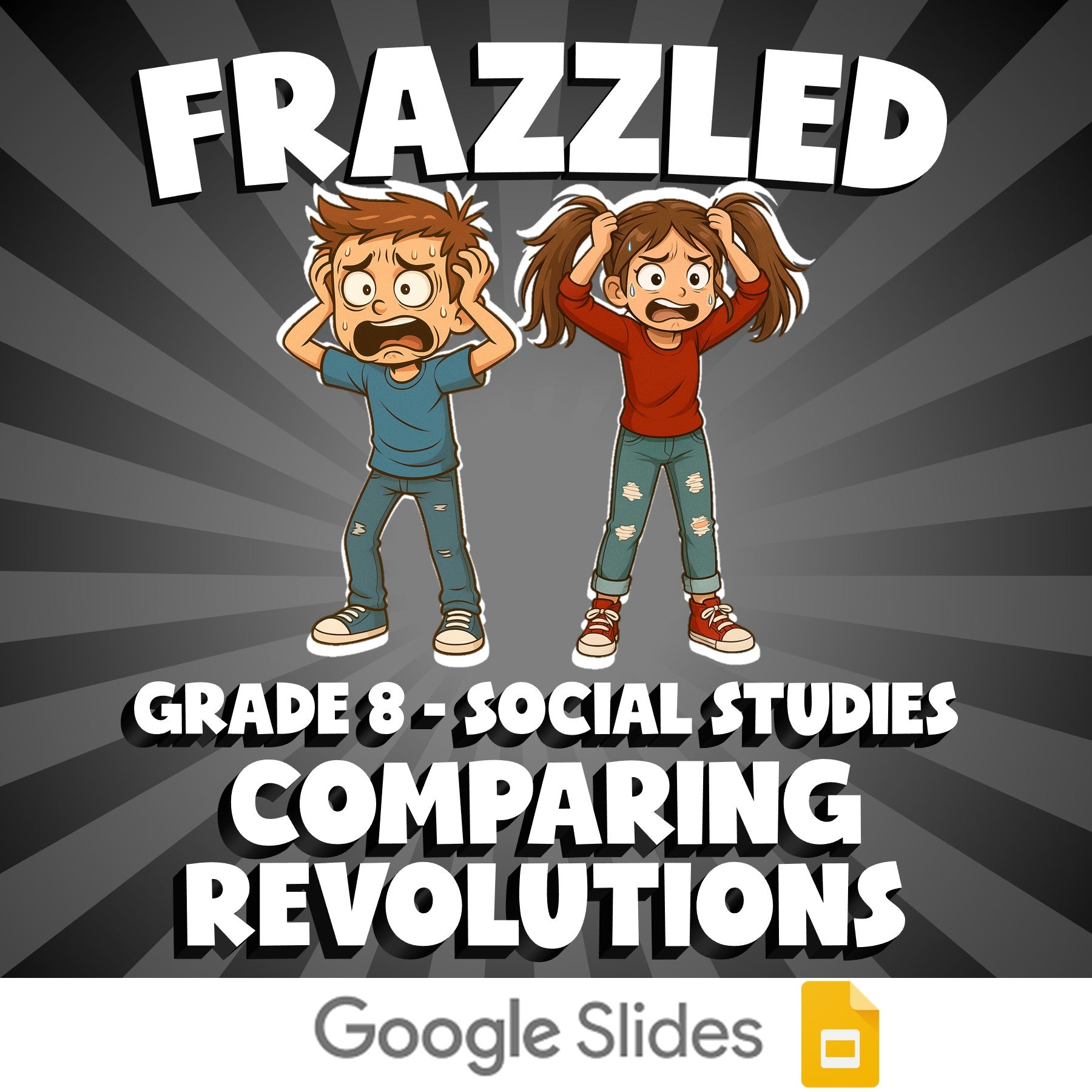 Comparing Revolutions FRAZZLED Socials Game - No Prep Grade 8 Review Activity
