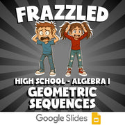 Geometric Sequences FRAZZLED Math Game - No Prep Algebra 1 Review Activity