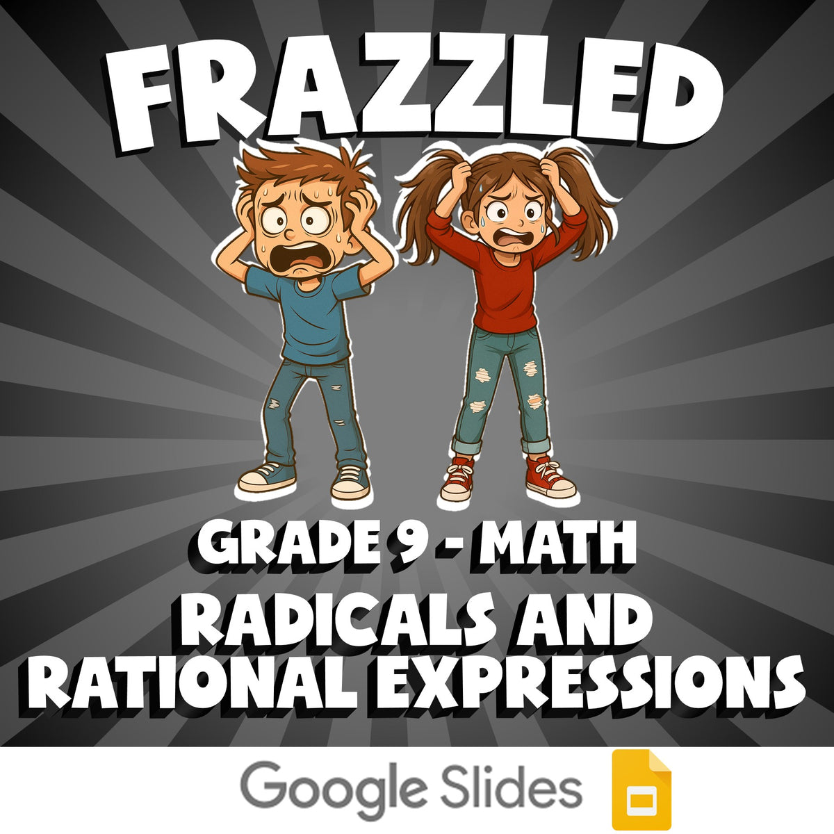Radicals and Rational Expressions FRAZZLED Math Game - No Prep Grade 9 Review