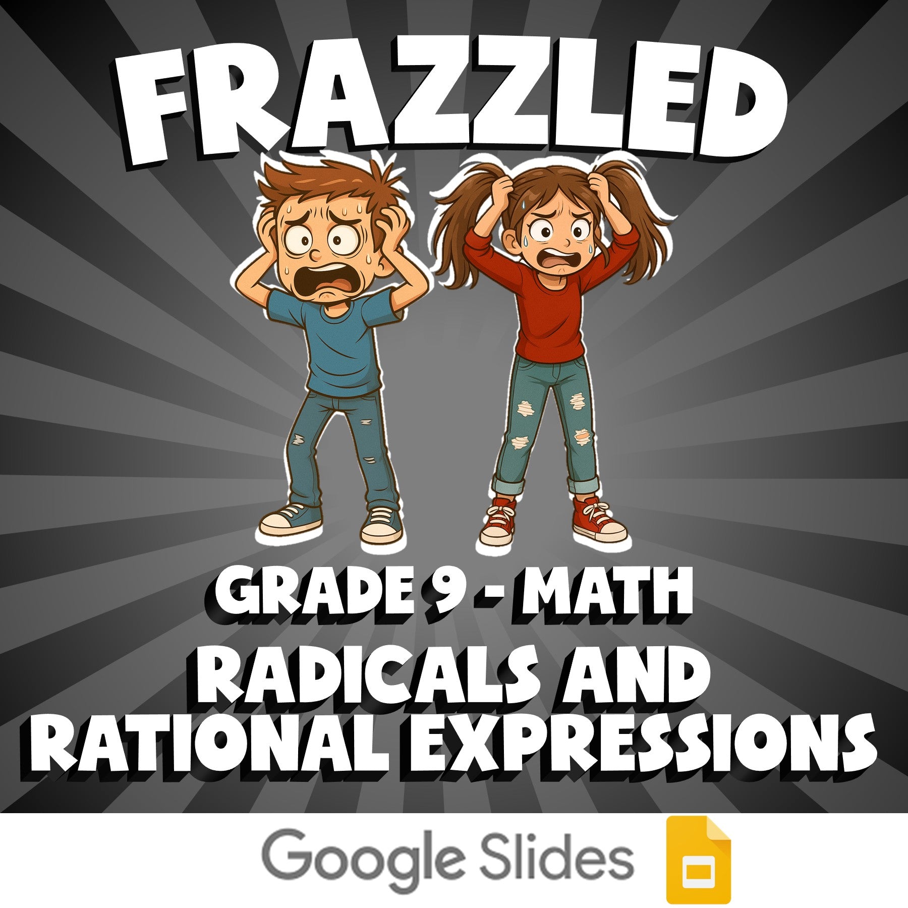 Radicals and Rational Expressions FRAZZLED Math Game - No Prep Grade 9 Review