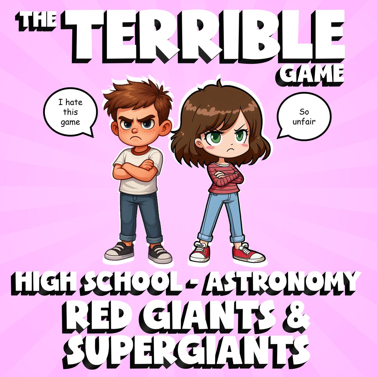 Red Giants & Supergiants THE TERRIBLE GAME - No Prep Astronomy Science Review