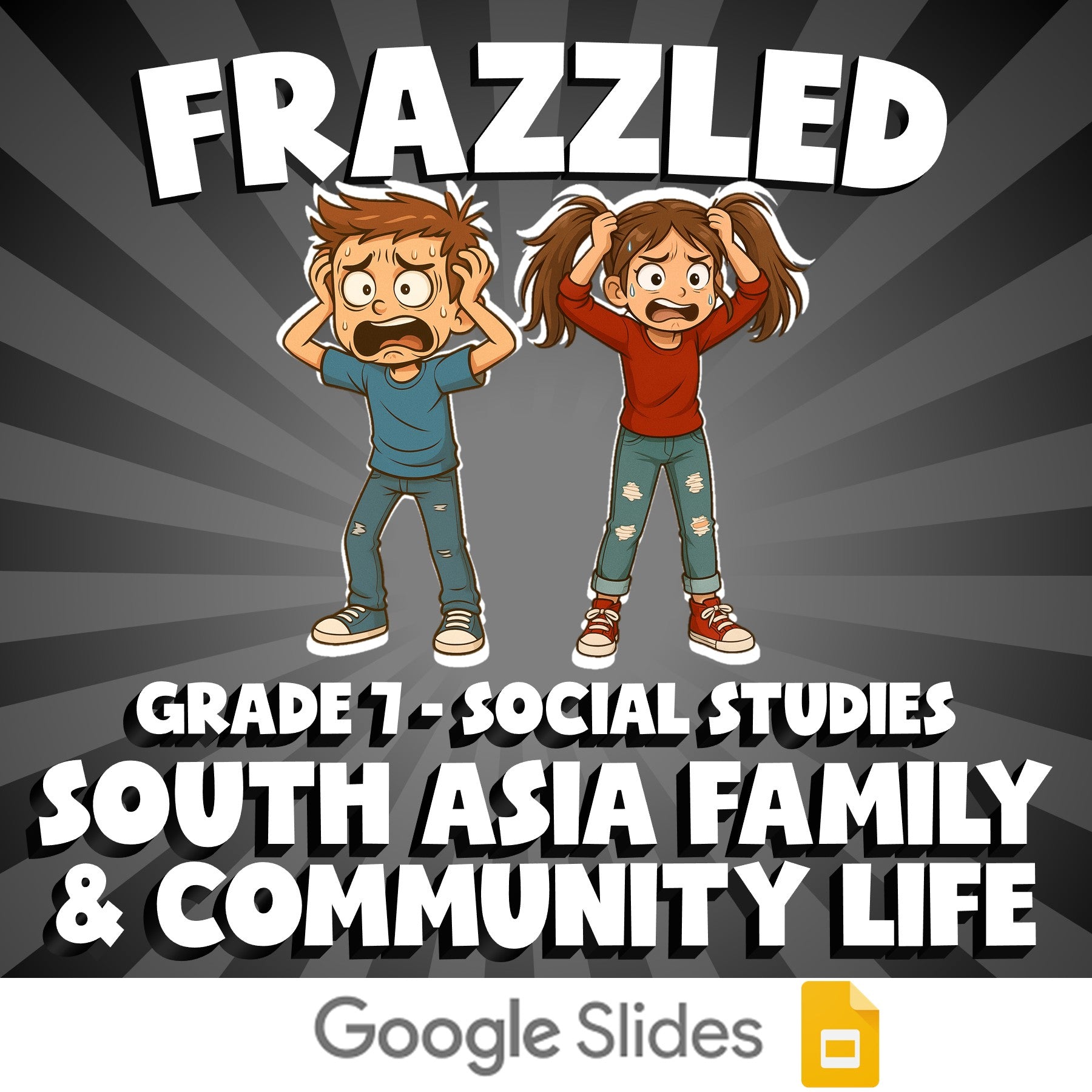 South Asia Family & Community Life FRAZZLED Socials Game - No Prep Grade 7