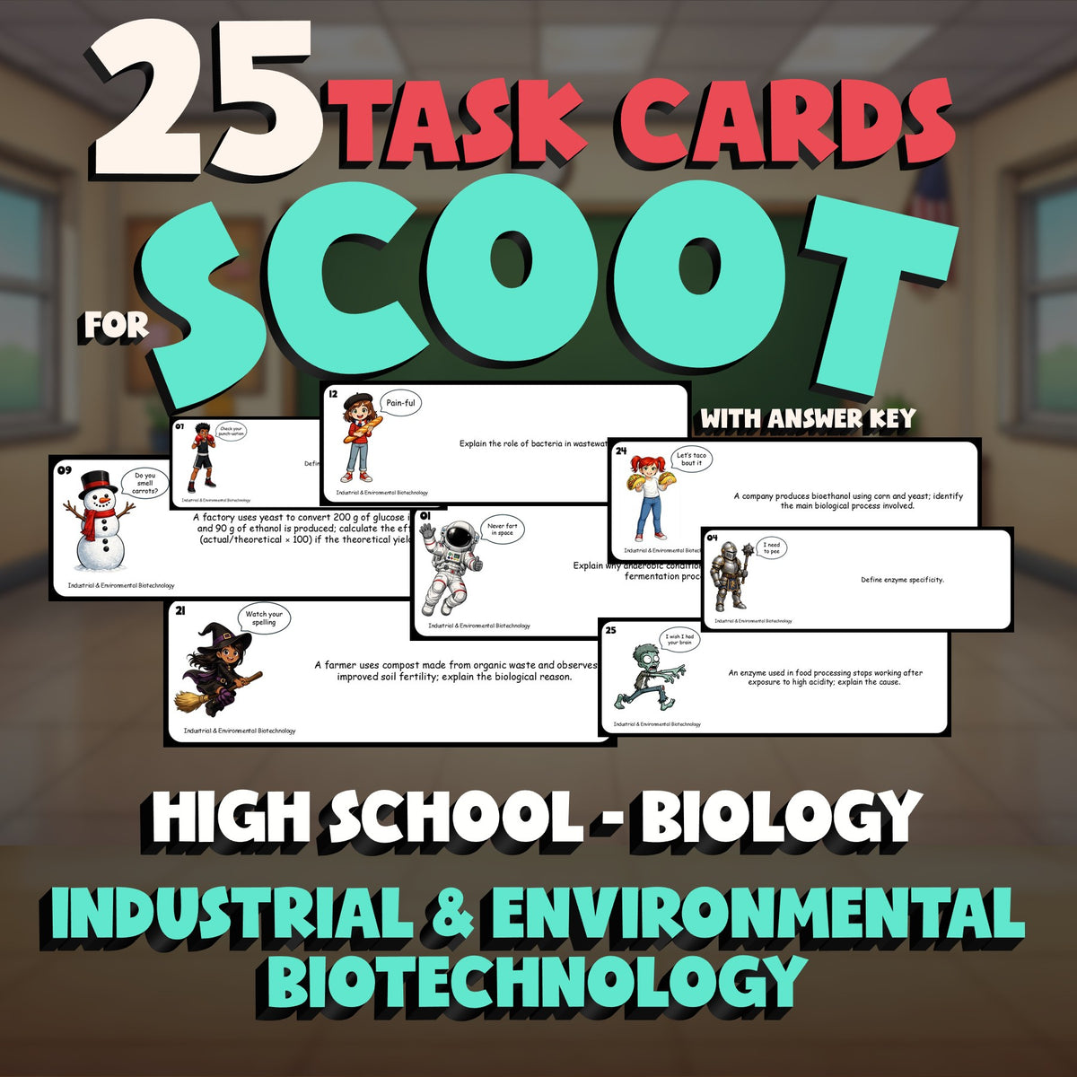 Industrial & Environmental Biotechnology SCOOT TASK CARDS Science Game - Biology
