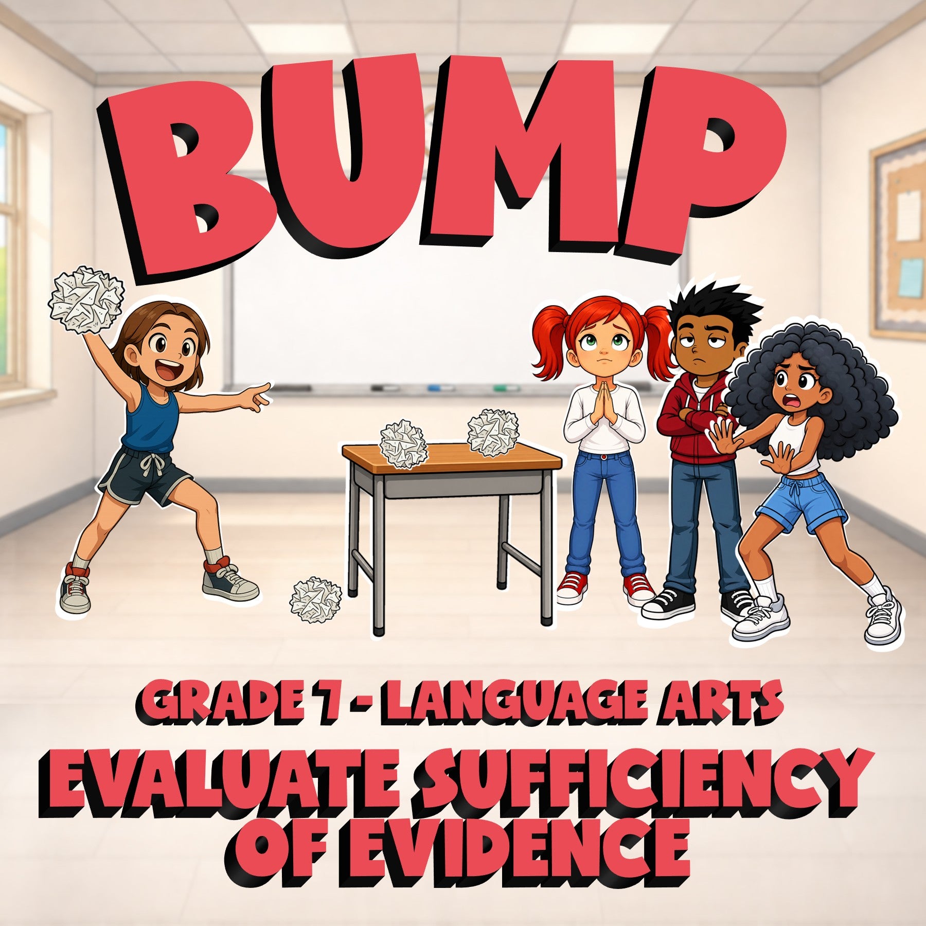 Evaluate Sufficiency of Evidence BUMP ELA Game - No Prep Grade 7 Review Activity