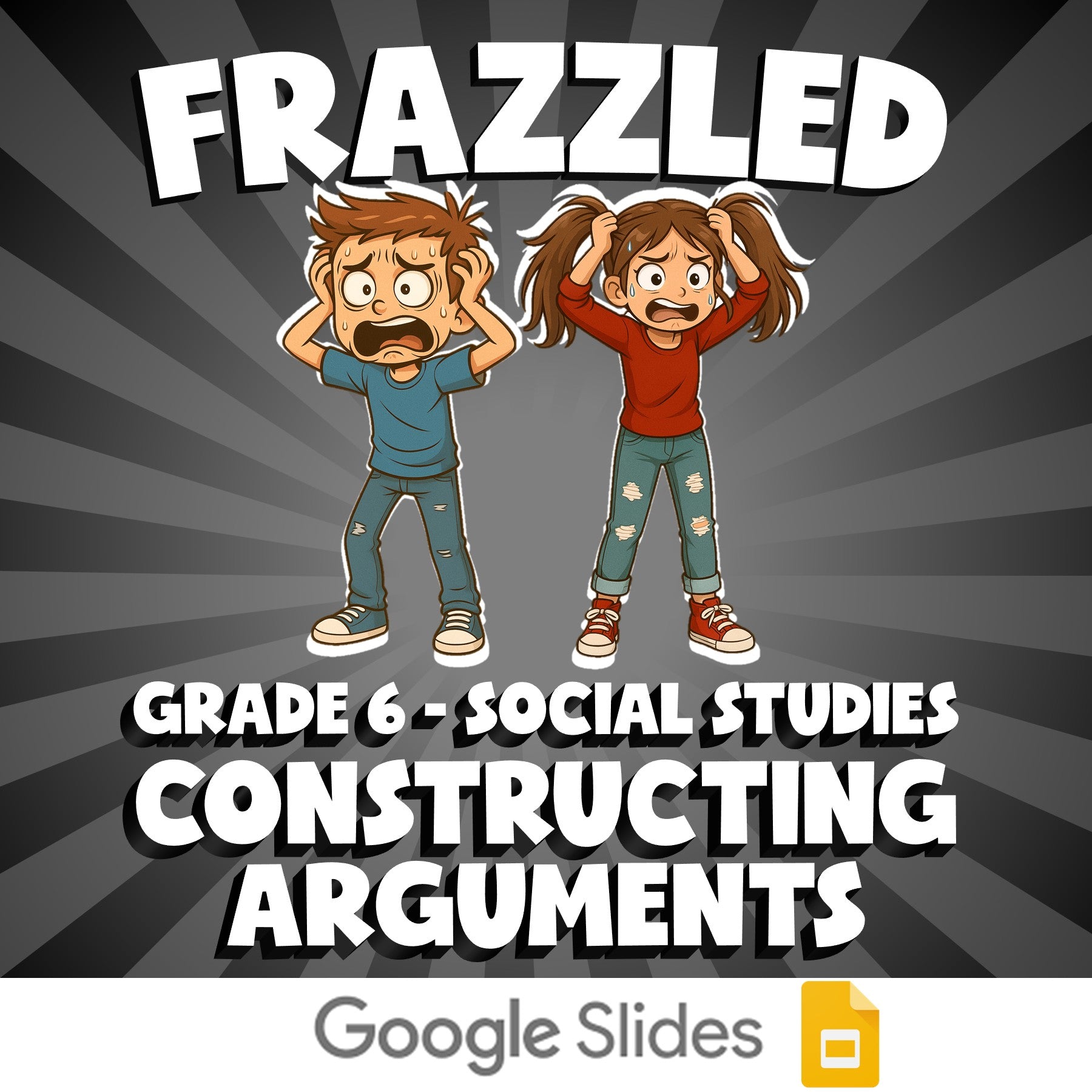 Constructing Arguments FRAZZLED Socials Game - No Prep Grade 6 Review Activity